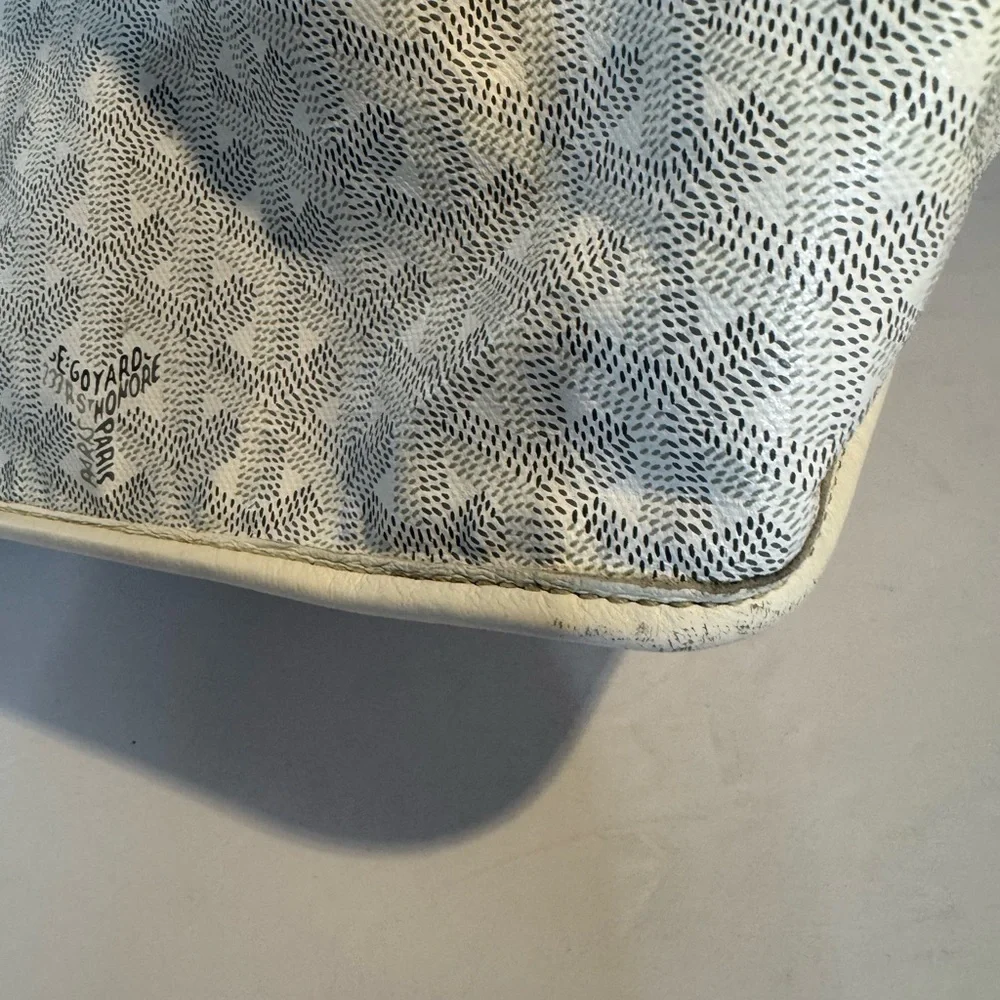 Goyard Anjou Reversible Tote Coated Canvas GM White Certified Authentic